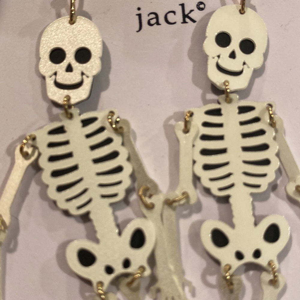 Skeleton earrings that glow in the dark by Bella Jack for Halloween NWT - Picture 3 of 8